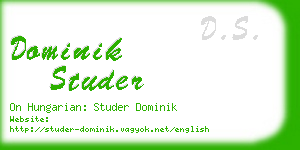 dominik studer business card
